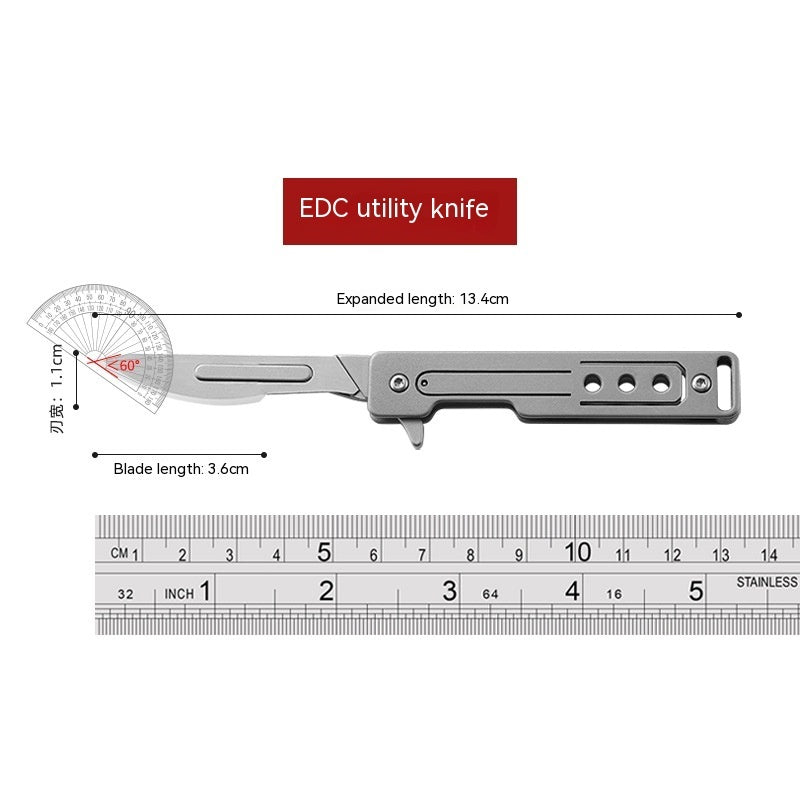 Stainless Steel Art Knife Quick Opening Mini Folding Knife