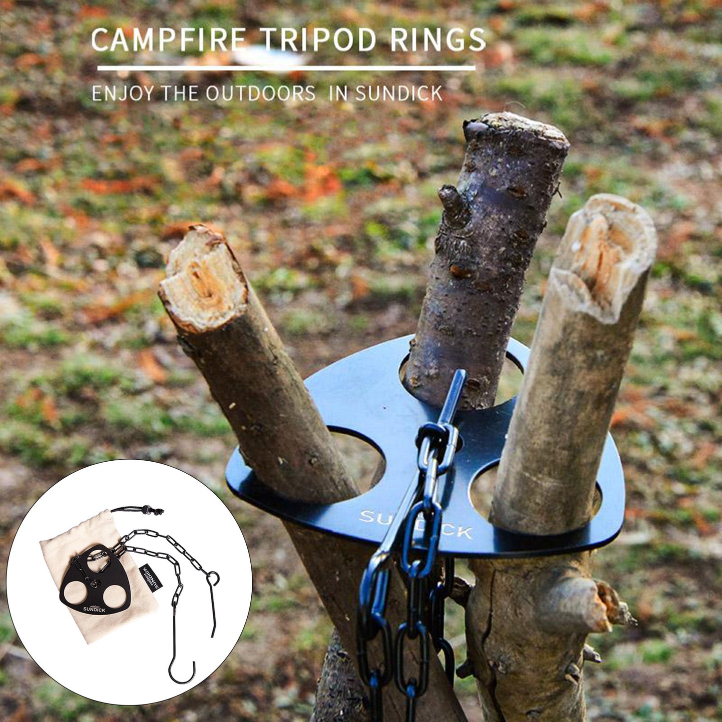 Compatible with Apple, Campfire Camping Stainless Steel Hanging Pot Tripod Accessories