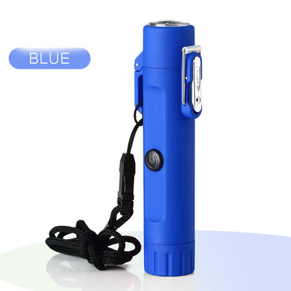 Outdoor Travel Compass Rechargeable Lighter Tube Waterproof Lighter Usb Pulse Lighter