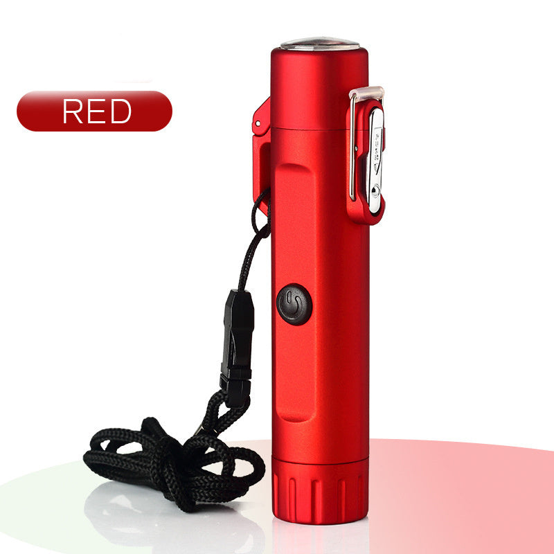 Outdoor Travel Compass Rechargeable Lighter Tube Waterproof Lighter Usb Pulse Lighter