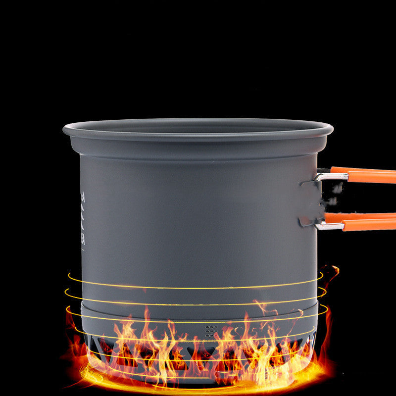 Widesea Camping Cookware Outdoor Cooking Set Heat  Cooker Travel Tableware Tourist Kitchen Pot Utensil Equipment