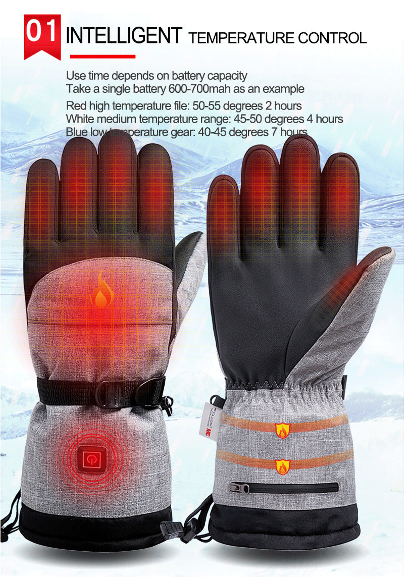 Hot Selling Skiing Heating Gloves Motorcycle Riding Electric Touch Screen Rechargeable