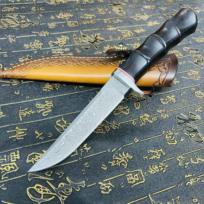 Damascus Steel Mini Camping Self-defense Knife