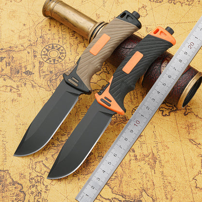 Outdoor High Hardness Straight Knife Outdoor Knife Tactical Knife Self-defense Knife