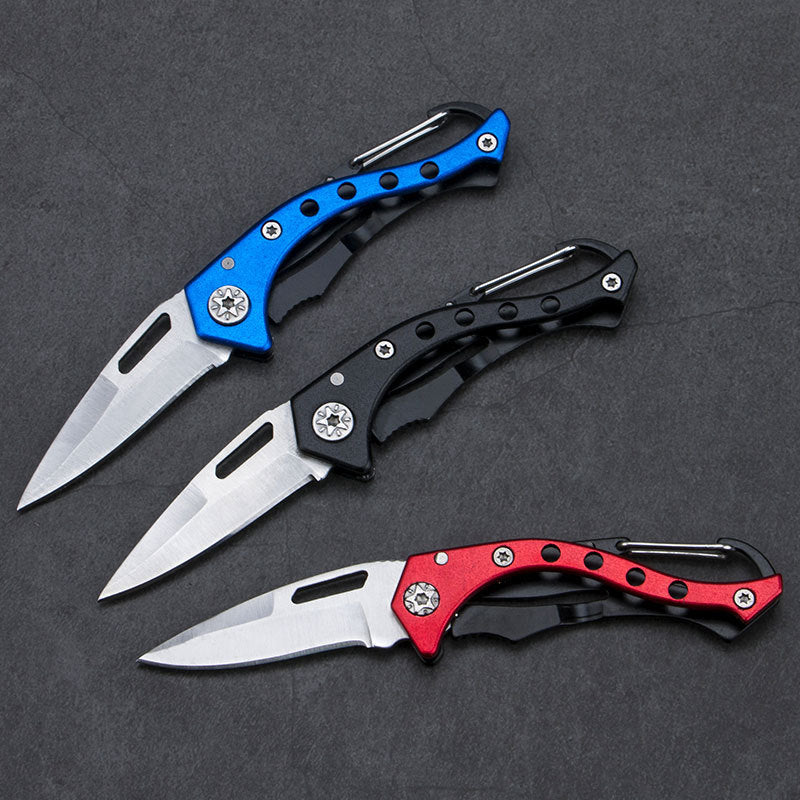 Stainless Steel Small Folding Knife EDC Fruit Knife With Keychain