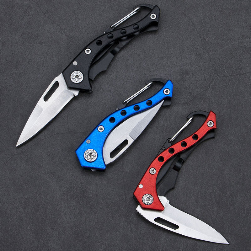 Stainless Steel Small Folding Knife EDC Fruit Knife With Keychain