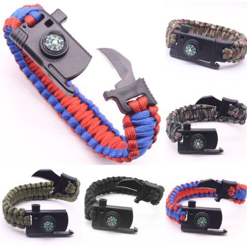 Umbrella rope bracelet knife wild wild cutting knife extreme adventure camping hiking survival umbrella rope hand rope