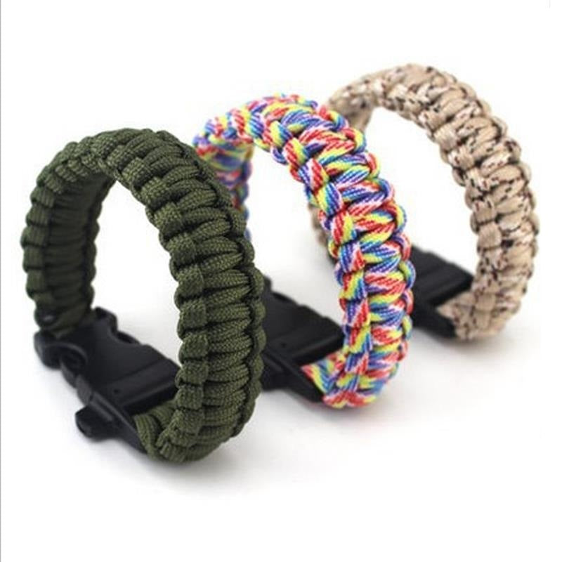 Outdoor Whistle Buckle Umbrella Rope Bracelet