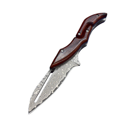 Mechanical Folding Knife High Hardness Outdoor Portable Self-defense Camping Tool