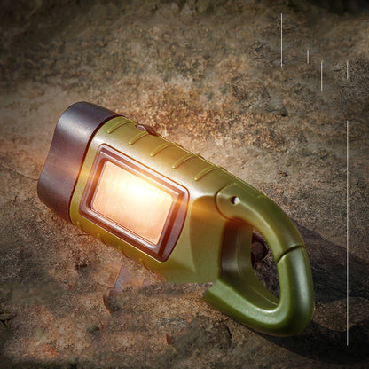 Outdoor Hand-cranked Power Generation Led Flashlight Strong Light Solar USB Charging