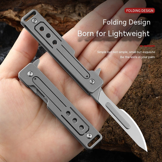 Stainless Steel Art Knife Quick Opening Mini Folding Knife