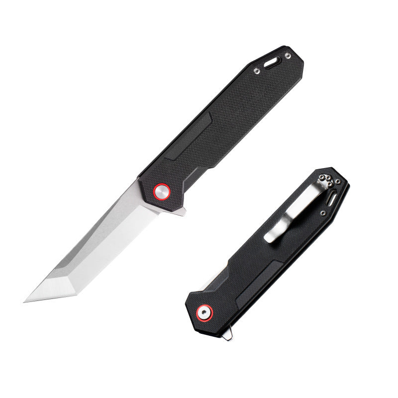 Folding Knife Carbon Fiber High Hardness Self-defense Folding Knife Camping Survival Knife Multi-purpose