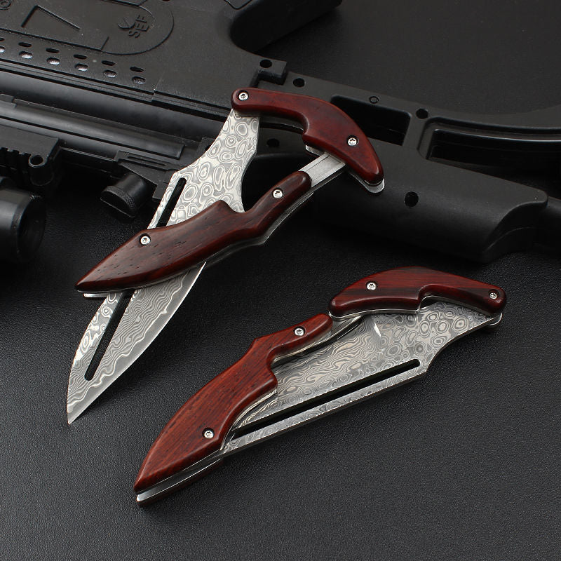 Mechanical Folding Knife High Hardness Outdoor Portable Self-defense Camping Tool