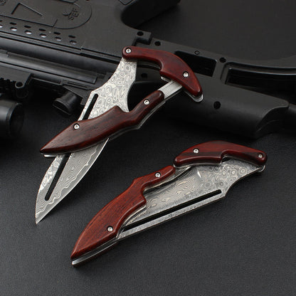 Mechanical Folding Knife High Hardness Outdoor Portable Self-defense Camping Tool