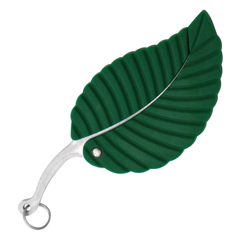 Measuring Leaf Mini Knife Keychain Portable Outdoor Carry Pocket Folding Knife Split Express Knife