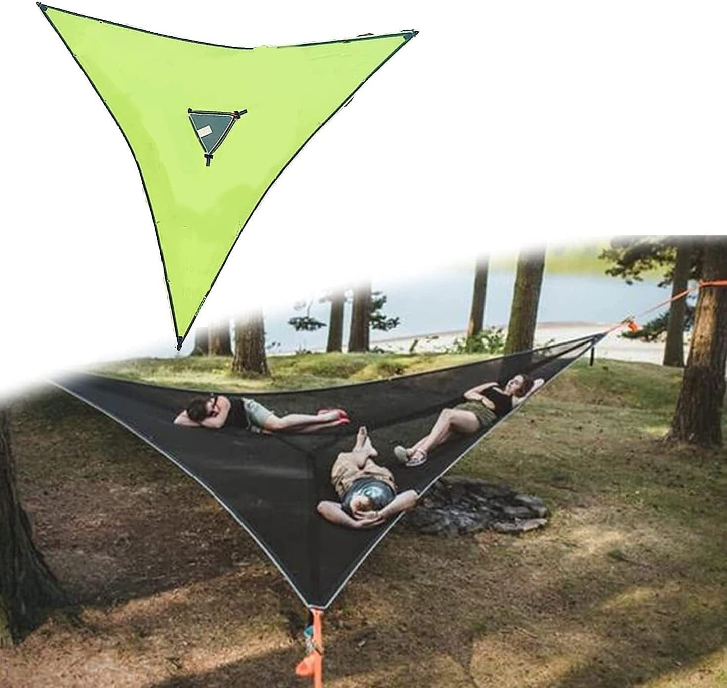 Aerial Multi-person Triangle Hammock Portable