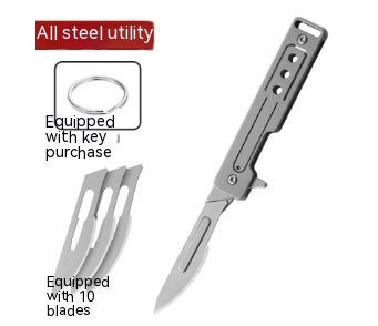 Stainless Steel Art Knife Quick Opening Mini Folding Knife