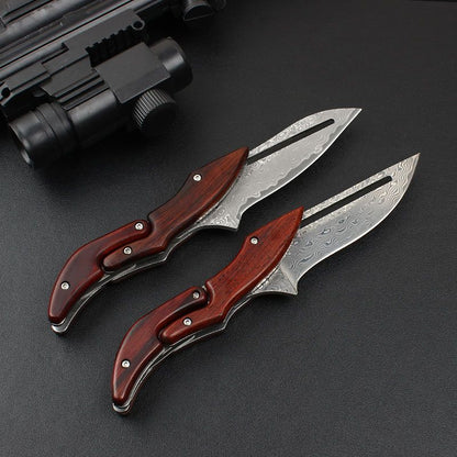 Mechanical Folding Knife High Hardness Outdoor Portable Self-defense Camping Tool